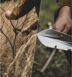 Naturehike Kamp Küreği Gri - 5