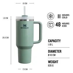 Stanley Quencher Pipetli Termos Bardak 1.18Lt Shale - 2