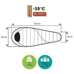 Trimm Balance -25C Ultralight Uyku Tulumu - 195L Yeşil - 3