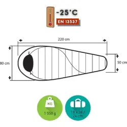 Trimm Balance -25C Ultralight Uyku Tulumu - 195R Sarı - 2